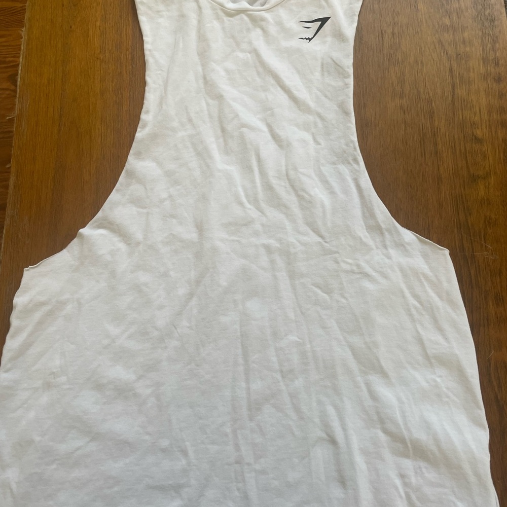 Men gymshark drop arm tank size m